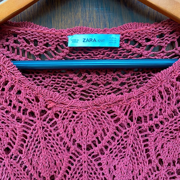 Beautiful maroon crochet top. - Picture 2 of 3